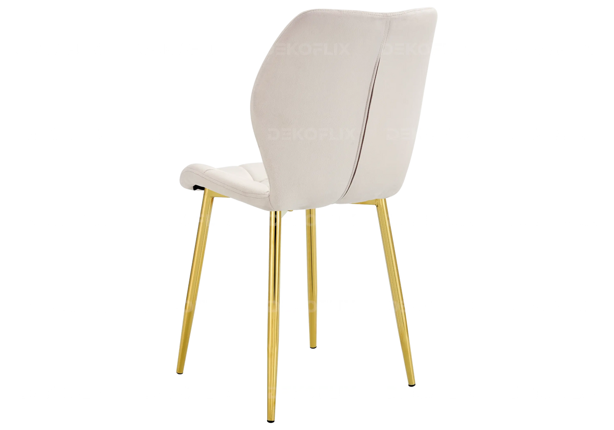 Lot de 4 chaises coquillage en beige | Zyra