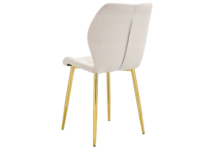 Lot de 4 chaises coquillage en beige | Zyra