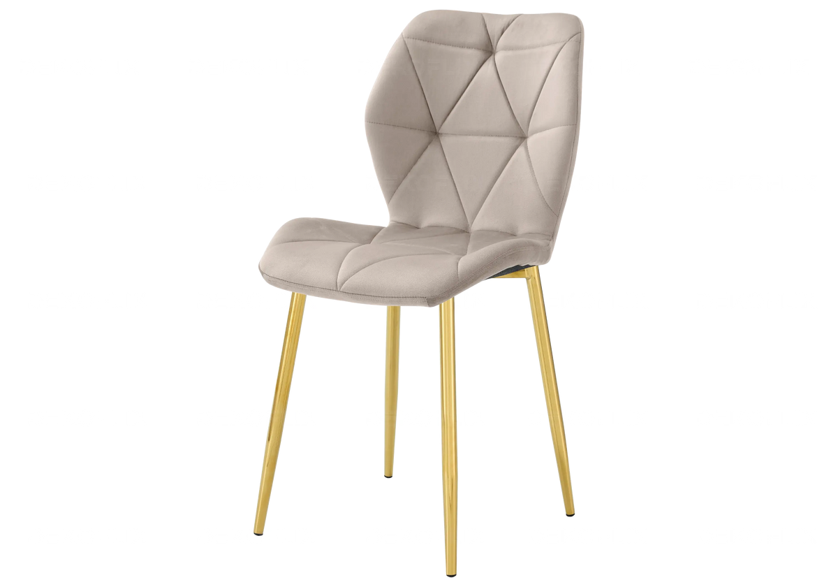 Lot de 4 chaises coquillage en taupe | Zyra