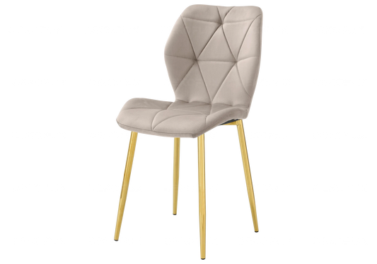Lot de 4 chaises coquillage en taupe | Zyra
