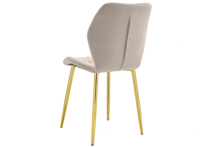 Lot de 4 chaises coquillage en taupe | Zyra