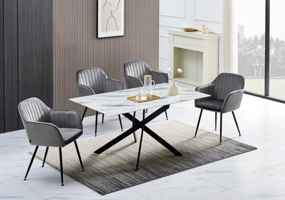 Lot de 2 chaises fauteuils en anthracite | Nexo