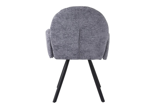 Lot de 2 fauteuils de table en anthracite | Zylo