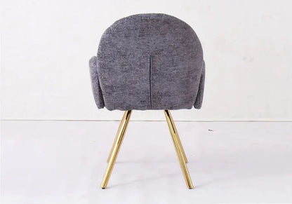 Lot de 2 fauteuils anthracite pieds dorés | Zylo