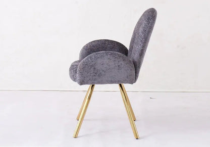 Lot de 2 fauteuils anthracite pieds dorés | Zylo