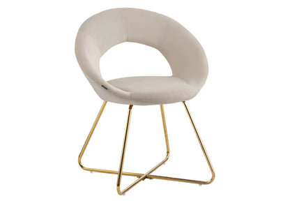 Lot de 4 chaises en beige dossier ajouré | Dialex