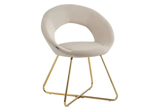 Lot de 4 chaises en beige dossier ajouré | Dialex