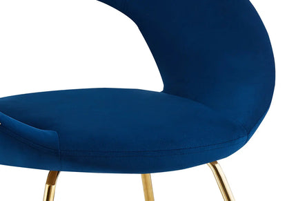 Lot de 4 chaises bleu dossier ouvert | Dialex
