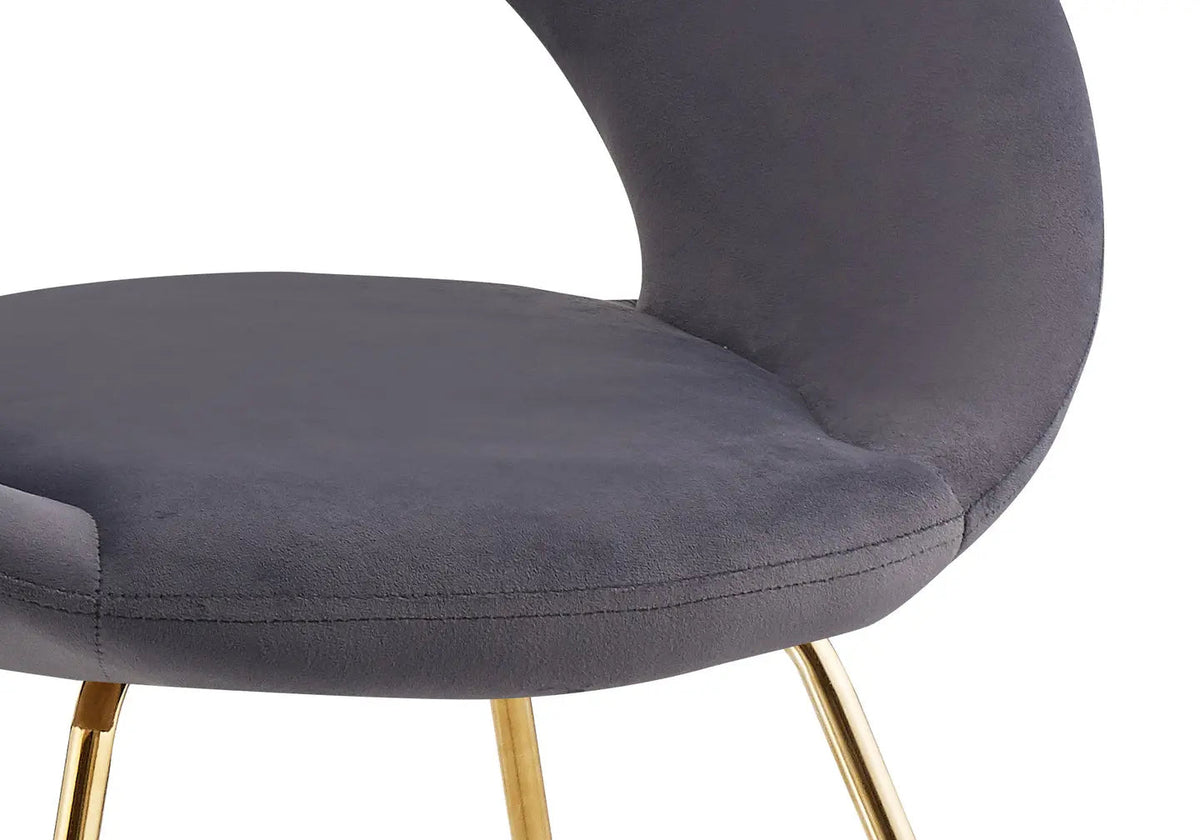 Lot de 4 chaises en gris dossier ouvert | Dialex