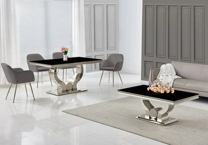 Chaise fauteuil en anthracite et argent x2 | Nexo