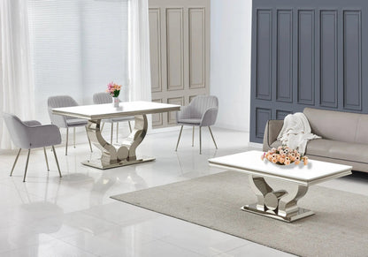 Lot de 2 chaises fauteuils en gris et argent | Nexo
