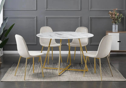 Lot de 6 chaises scandinaves en beige | Vexta