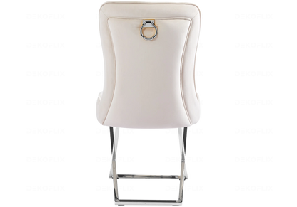 Lot de 2 chaises en beige avec anneau | Zenix