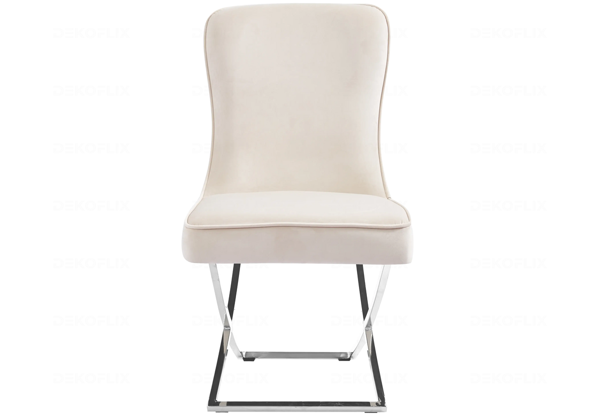 Lot de 2 chaises en beige avec anneau | Zenix