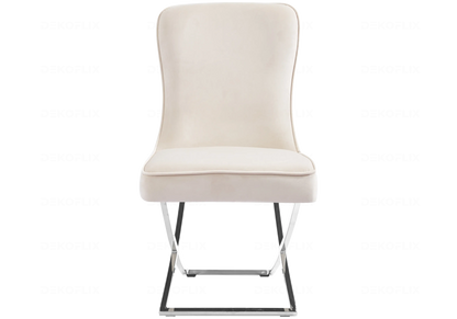 Lot de 2 chaises en beige avec anneau | Zenix