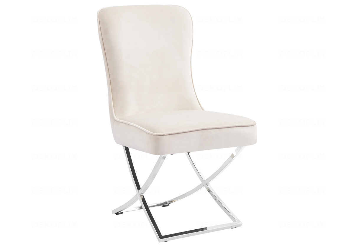 Lot de 2 chaises en beige avec anneau | Zenix