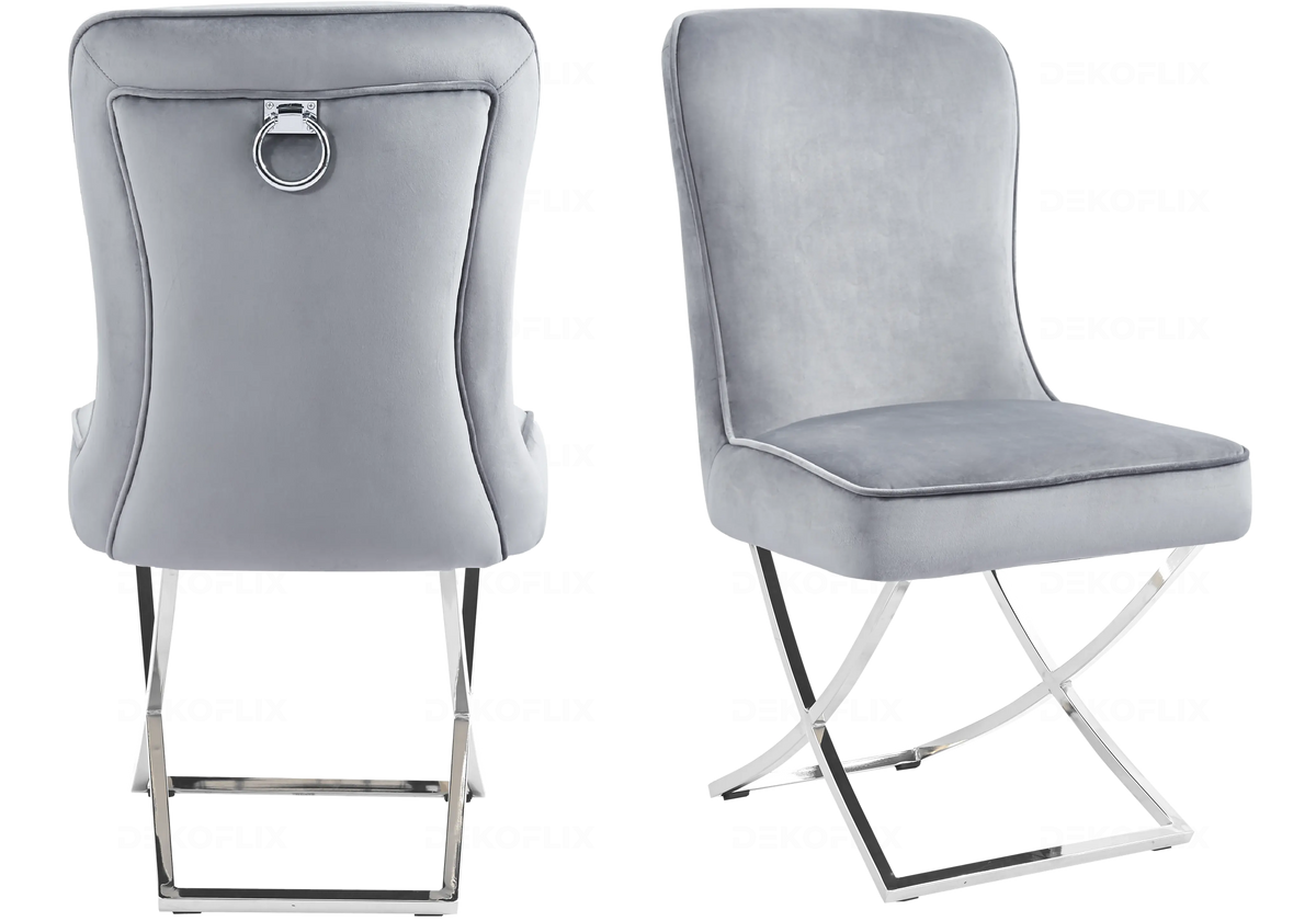 Chaises en gris argenté avec anneau | Zenix