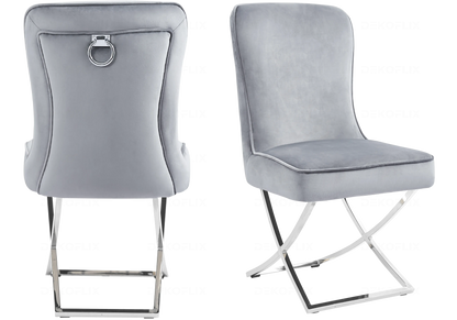 Chaises en gris argenté avec anneau | Zenix