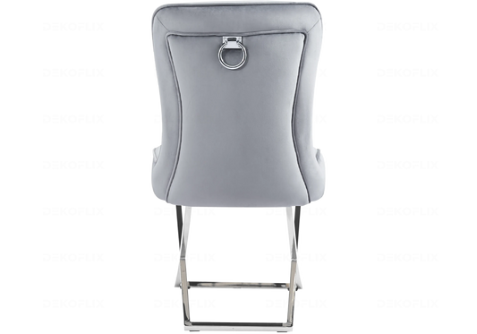 Chaises en gris argenté avec anneau | Zenix