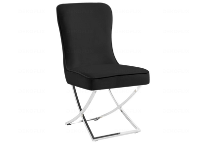 Chaises noir et argenté avec anneau x2 | Zenix