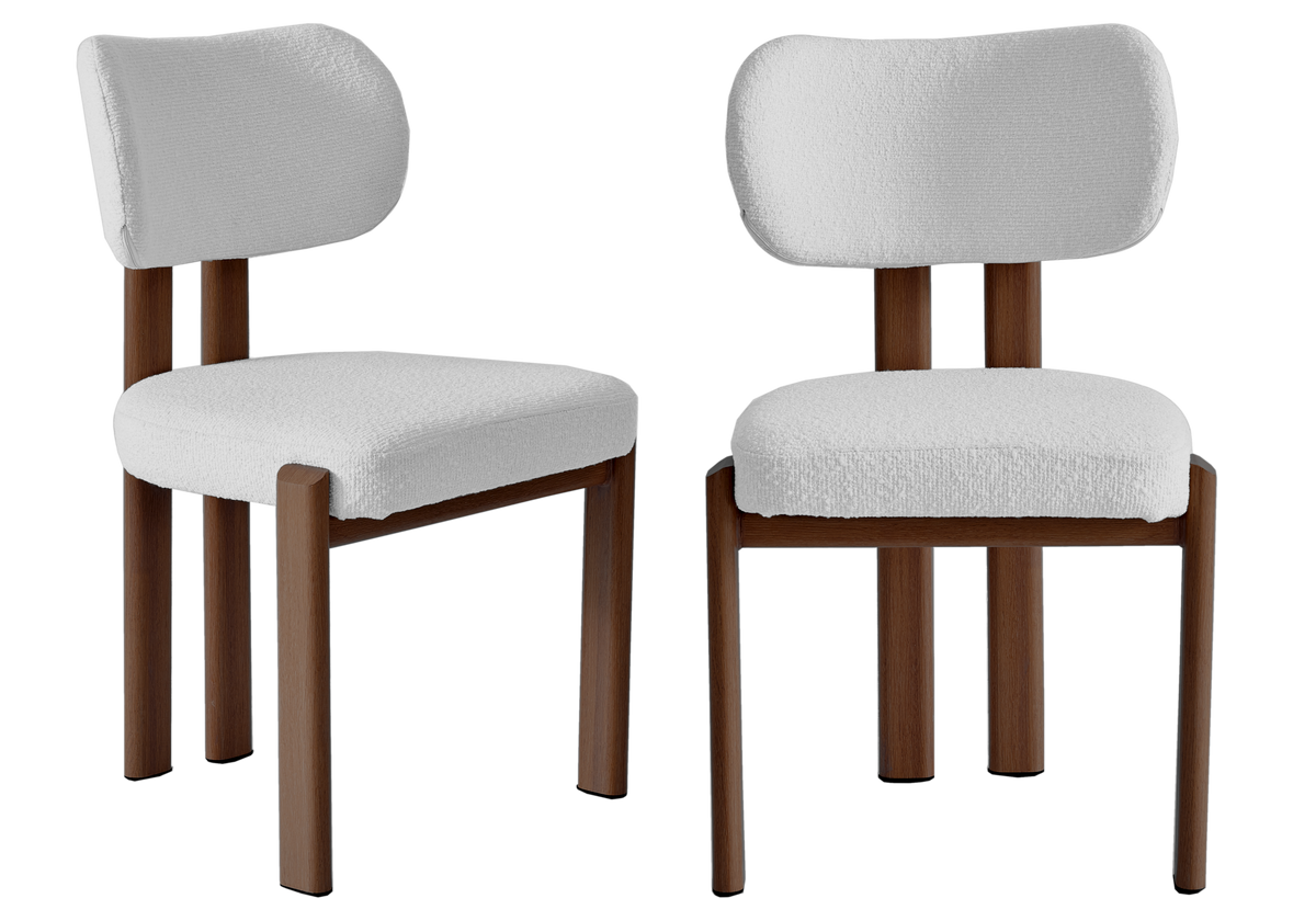 Ensemble table noyer et 4 chaises japandi | Zalor