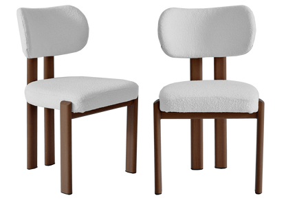 Ensemble table noyer et 4 chaises japandi | Zalor
