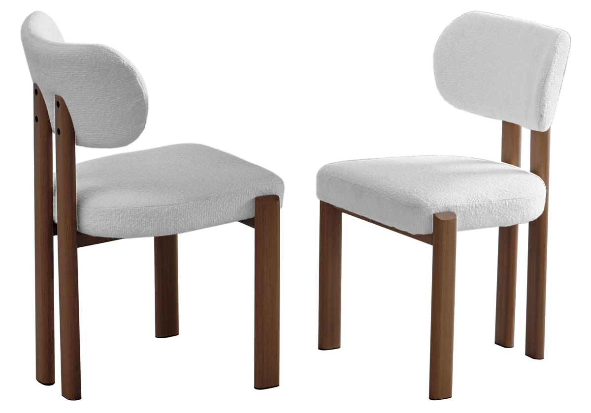 Ensemble table noyer et 4 chaises japandi | Zalor