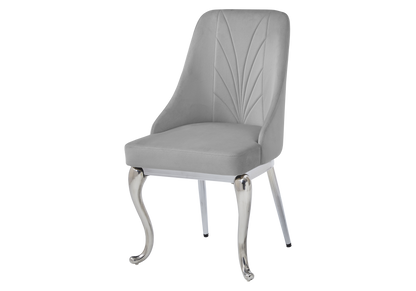 Chaises baroques gris avec anneau argenté | Zenix