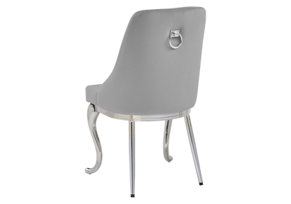 Chaises baroques gris avec anneau argenté | Zenix