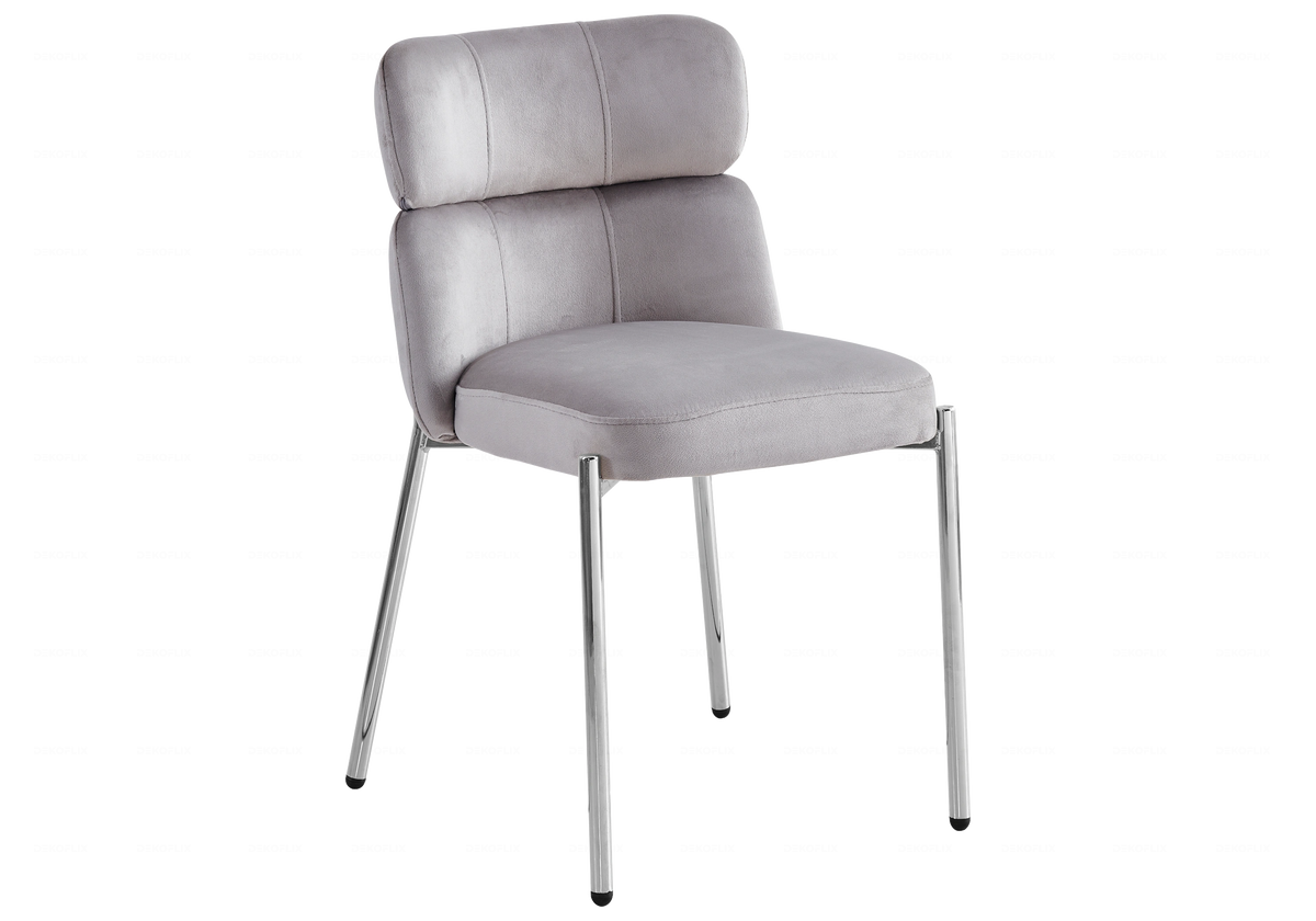 Table ovale marbre blanc et 4 chaises argent | Zelix