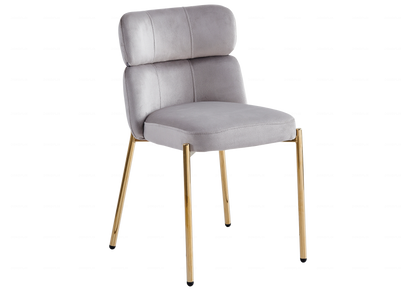 Lot de 4 chaises en taupe pieds dorés | Vexta