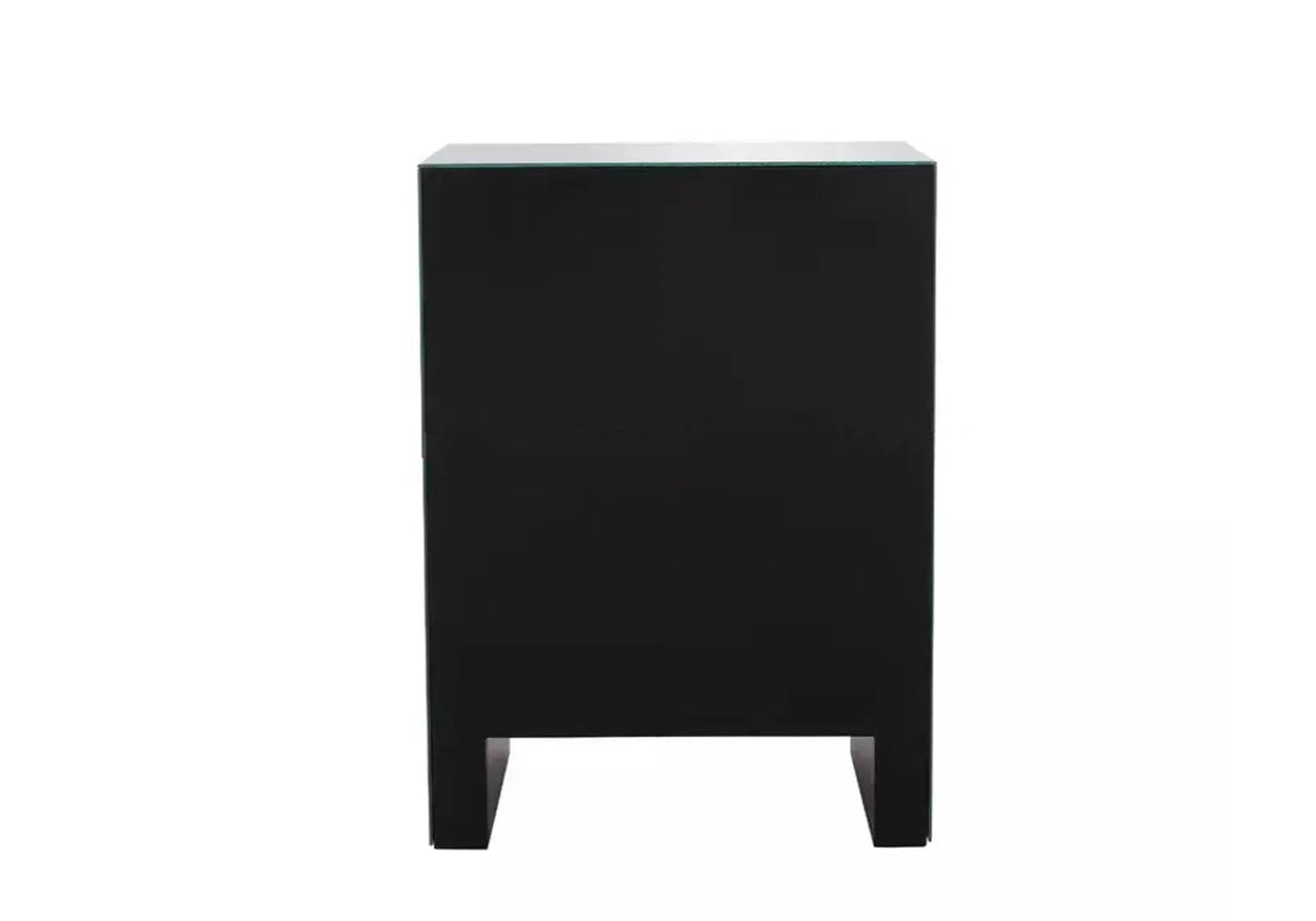 Table de chevet en miroir au design diamant | Solen