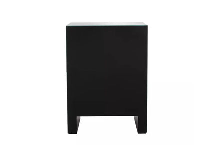 Table de chevet en miroir au design diamant | Solen