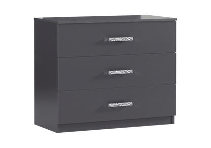 Chambre enfant lit coffre armoire 160 anthracite | Tokyo