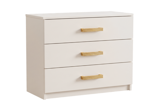 Commode 3 tiroirs beige | Cubik