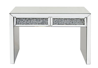 Console coiffeuse en miroir et cristaux moderne | Solen