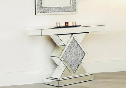 Console miroir design aux ornements en cristal | Solen