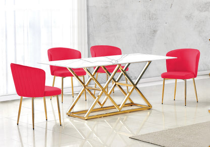 Lot de 4 chaises de salle à manger fuchsia | Vexis