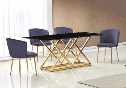 Chaise de salle à manger en anthracite | Vexis