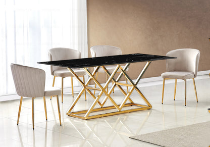Lot de 4 chaises de salle à manger taupe | Vexis