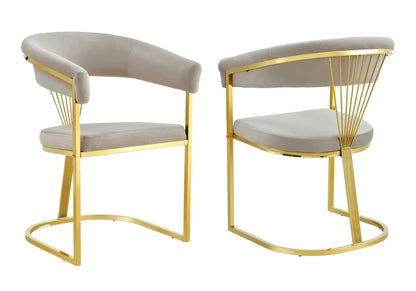 Ensemble table marbre et chaises moka | Kaelo