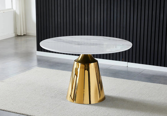 Ensemble table marbre et chaises moka | Kaelo