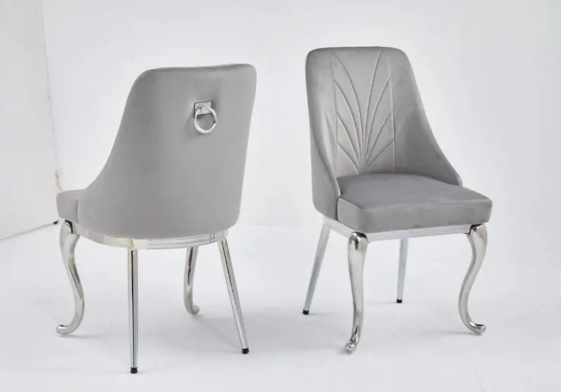 Ensemble table céramique marbre blanc et chaises | Zelix