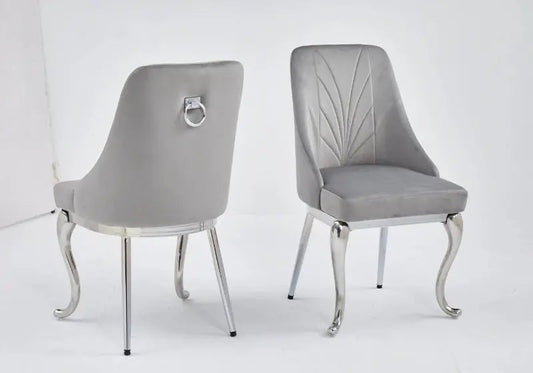Ensemble table céramique marbre blanc et chaises | Zelix