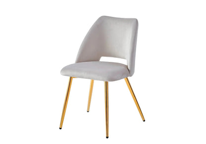 Ensemble table à manger chêne et 4 chaises dorées | Koda