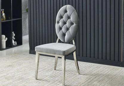 Ensemble table extensible marbre blanc et 4 chaises | Vexa