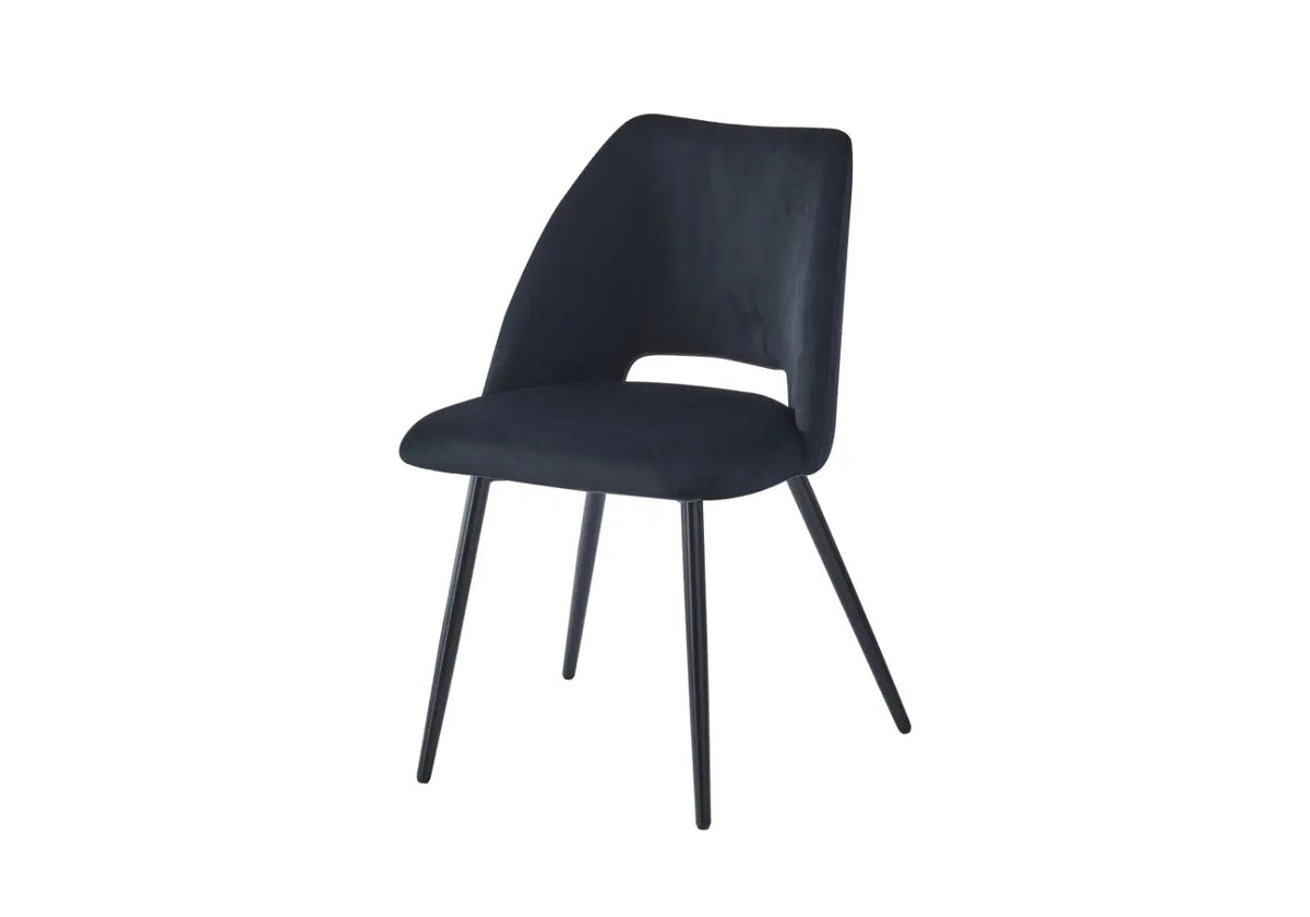 Table à manger 150 cm bois noir et 4 chaises | Koda