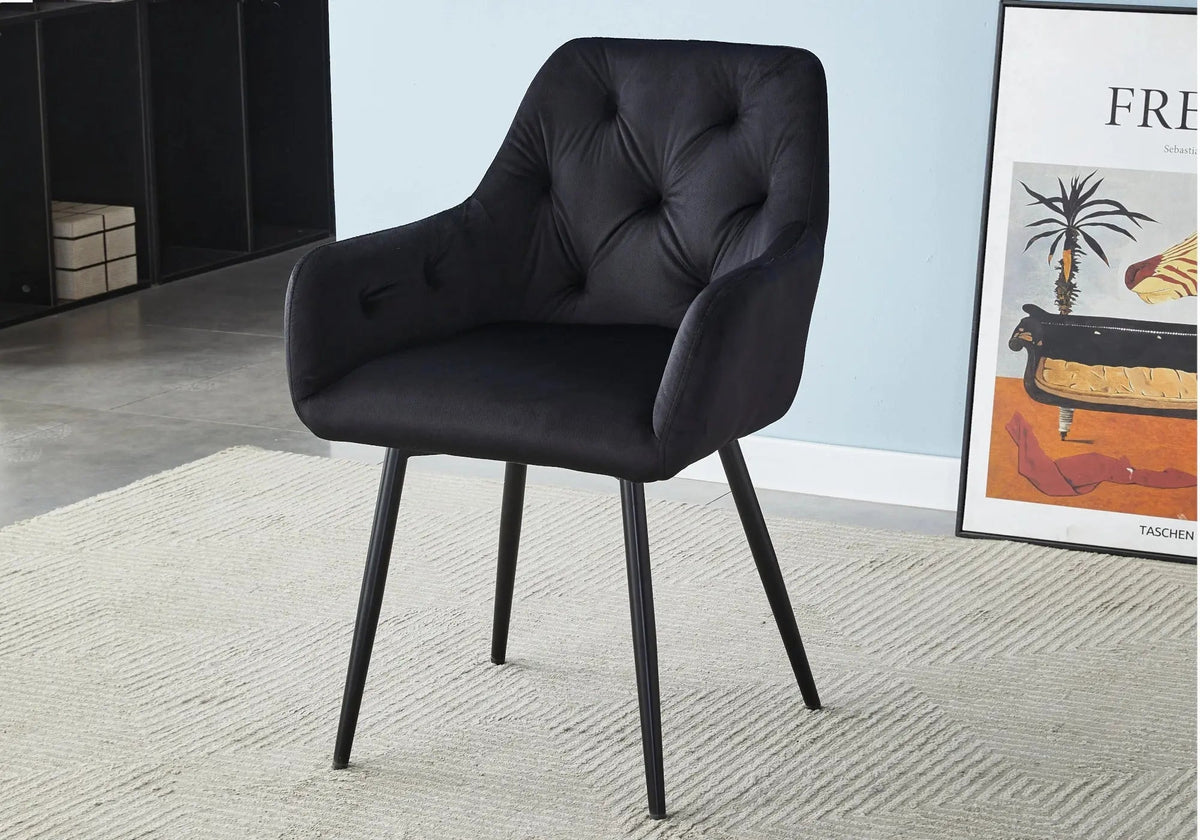 Ensemble table céramique marbre blanc et chaises | Vexis