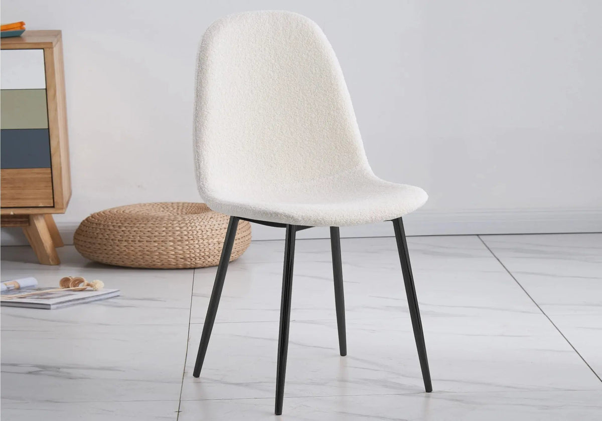 Ensemble table ronde et 4 chaises chêne écru | Koda