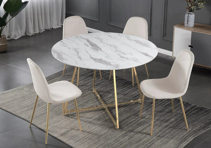 Lot de 6 chaises scandinaves en beige | Vexta